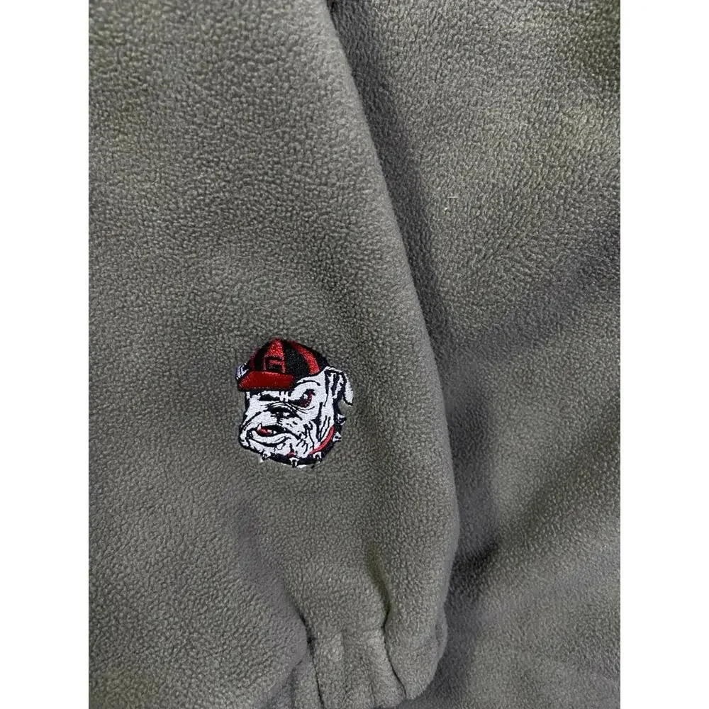 Drake Heavy Fleece Waterfowl Magnattach Georgia Bulldogs Zip Green Jacket Mens S